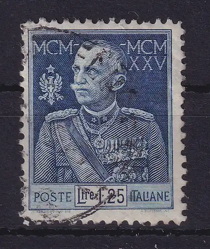 Italien 1925 König Viktor Emanuel III. Einzelwert Mi.-Nr. 224 B gestempelt
