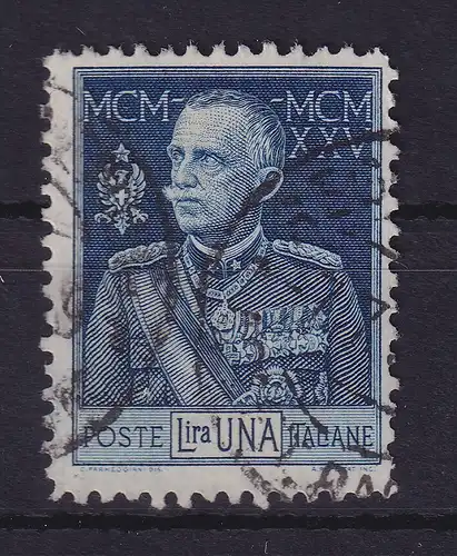 Italien 1925 König Viktor Emanuel III. Einzelwert Mi.-Nr. 223 B gestempelt