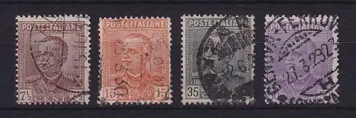 Italien 1928 König Viktor Emanuel III.  Mi.-Nr. 281-284 gestempelt