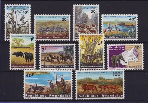 Ruanda 1965 Einheimische Tiere Mi.-Nr. 104-113 A postfrisch **