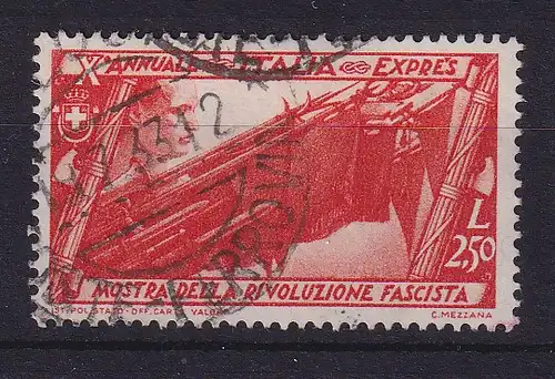 Italien 1932 Marsch auf Rom Flugpost-Eilmarke 2.50 Lire Mi.-Nr. 434 gestempelt