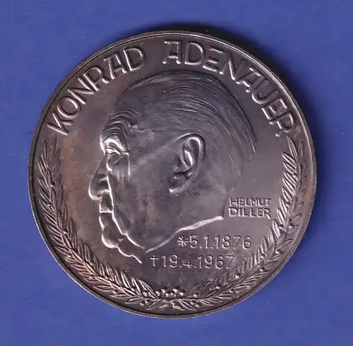 Silbermedaille Zur Erinnerung an Konrad Adenauer 25gAg1000