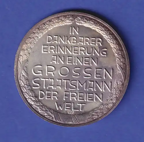 Silbermedaille Zur Erinnerung an Konrad Adenauer 25gAg1000