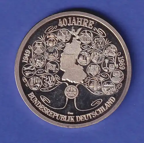 Silbermedaille 40 Jahre Bundesrepublik Deutschland 1989