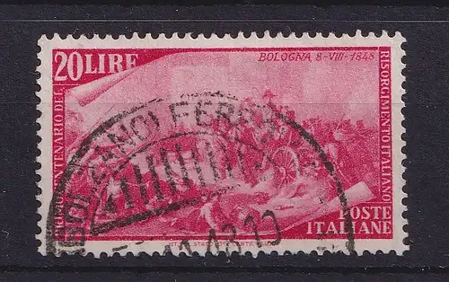 Italien 1948 Erhebung von 1848 Einzelwert 20 Lire Mi.-Nr. 756 gestempelt