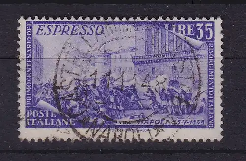 Italien 1948 Erhebung von 1848 Eilmarke 35 Lire Mi.-Nr. 760 gestempelt