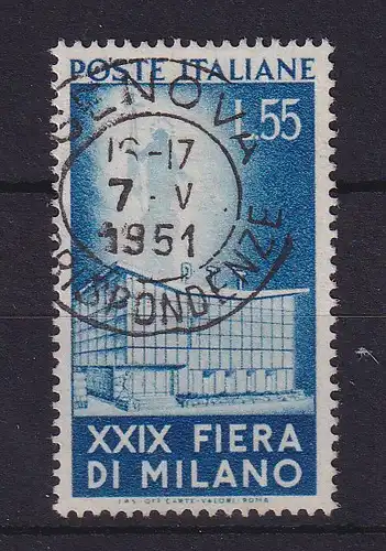 Italien 1951 Mailänder Messe Einzelwert 55 Lire Mi.-Nr. 831 gestempelt