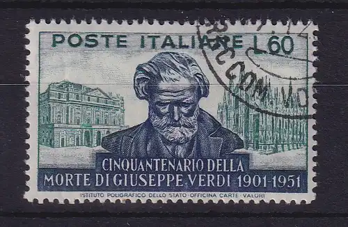 Italien 1951 Giuseppe Verdi Einzelwert 60 Lire Mi.-Nr. 852 gestempelt