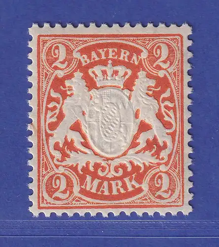 Bayern Wappen 2 Mark orange Mi.-Nr. 64 x postfrisch **