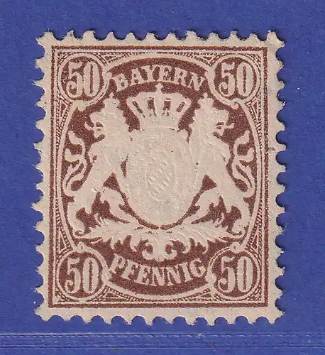 Bayern Wappen 50 Pfennig braun Mi.-Nr. 46 ungebraucht * gepr. BRETTL BPP