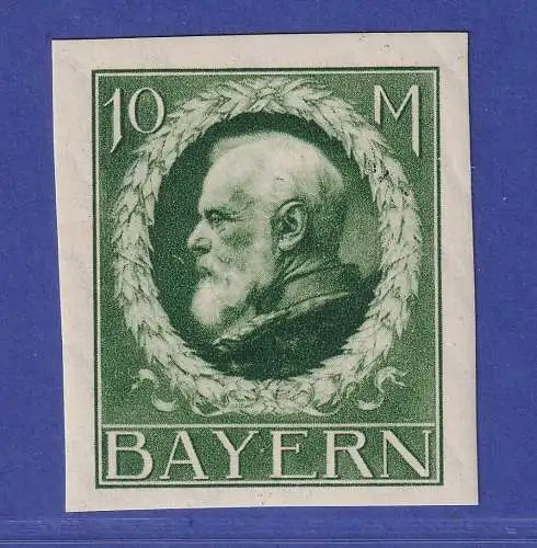 Bayern Ludwig III. Friedensdruck 10 Mark Mi.-Nr. 108 I U ** Attest HELBIG BPP