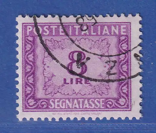 Italien Portomarke / SEGNATASSE 8 Lire mit Wz.4 (Sterne) , selten ! Mi.-Nr. 89