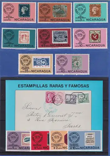 Nicaragua 1976 Briefmarken-Raritäten Mi.-Nr.1964-75 und Block 97 **