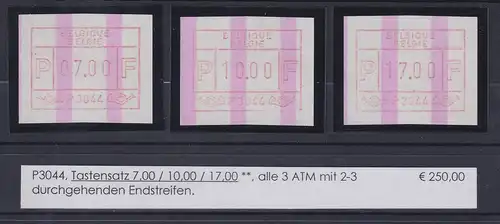 Belgien FRAMA-ATM P3044 Liège mit ENDSTREIFEN Tastensatz 7-10-17 **