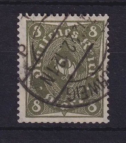 Deutsches Reich 1922 Posthorn 8 Mark  Mi.-Nr. 229 W gestempelt