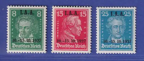 Dt. Reich 1927 Arbeitsamtstagung I.A.A.  Mi.-Nr. 407-409 ungebraucht *