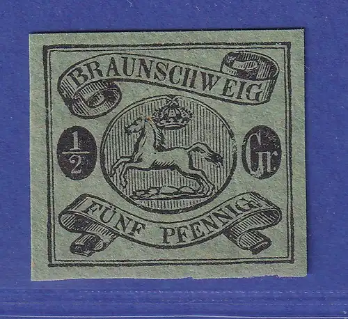 Braunschweig 1863 Wappen 5 Pf graugrün Mi.-Nr.10 A ungebraucht *