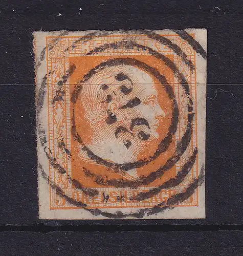 Preußen 1857 Friedrich Wilhelm IV. 3 Sgr. Mi.-Nr. 8 a mit Nr.-O 373 Elberfeld