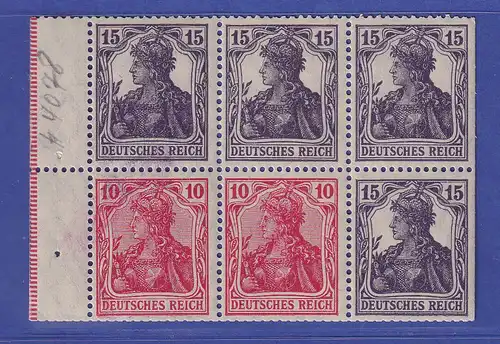 Deutsches Reich 1919 Heftchenblatt Germania  Mi.-Nr. 21  ungebraucht *