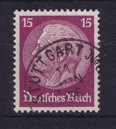 Deutsches Reich 1933 Hindenburg 15 Pfennig  Mi.-Nr. 488  O STUTTGART
