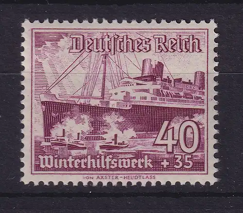 Deutsches Reich 1937 Winterhilfswerk Schiffe 40+35 Pf  Mi.-Nr. 659 postfrisch **
