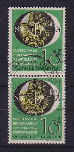 Bund 1951 Briefmarkenausstellung NBA  Mi.-Nr. 141 senkr. Paar gestempelt