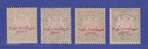 Bayern 1895/1903 Portomarken  Mi.-Nr. 10-13 x postfrisch **