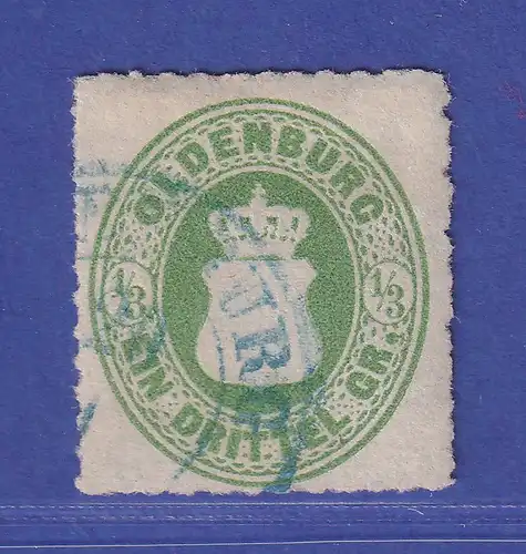 Oldenburg 1862 Wappen 1/3 Groschen Mi.-Nr. 15 A  gestempelt