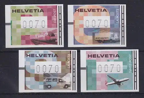 Schweiz 2001 FRAMA-ATM Transportmittel Mi-Nr. 11-14 ** je Wert 0070