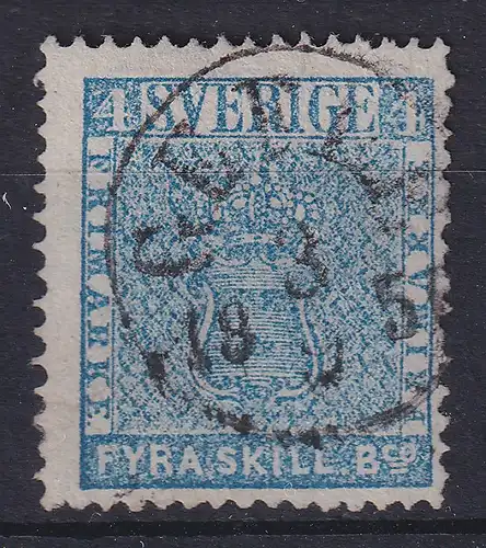Schweden 1855 Freimarke 4 Sk. blau Mi.-Nr. 2a gestempelt GEFLE 