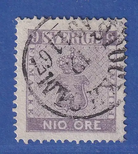 Schweden 1858 Freimarke 9 Öre blauviolett Mi-Nr. 8b schön gestempelt STOCKHOLM