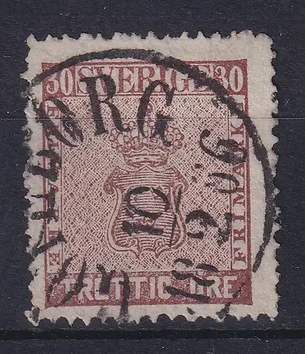 Schweden 1858 Freimarke 30 Öre Mi.-Nr. 11b schön gestempelt GÖTEBORG