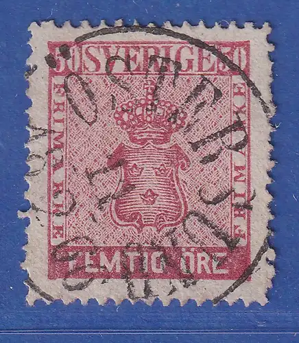 Schweden 1858 Freimarke 50 Öre karminrosa Mi.-Nr. 12a schön gestempelt ÖSTERSUND