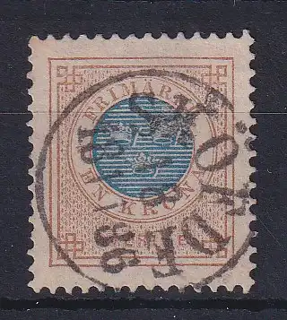 Schweden 1878 Freimarke 1 Krone Mi -Nr. 27 schön gestempelt SKÖFDE 1886