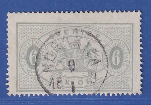 Schweden 1874 Dienstmarke 6 Öre grau Mi.-Nr. 4Ac gestempelt in NORRKILA