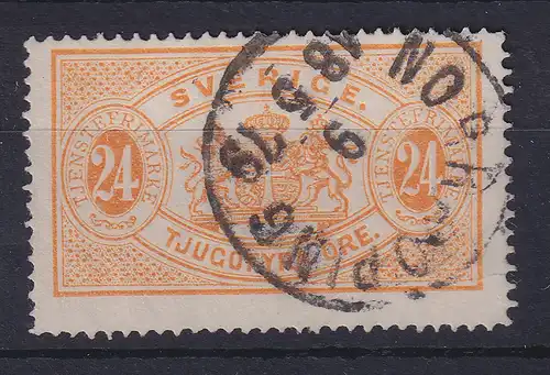 Schweden 1874 Dienstmarke 24 Öre orange Mi.-Nr. 8Aa schön gestempelt NORRKÖPING