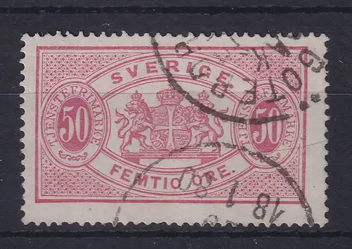 Schweden 1874 Dienstmarke 50 Öre karminrosa Mi.-Nr. 10Ab  gest. GÖTEBORG