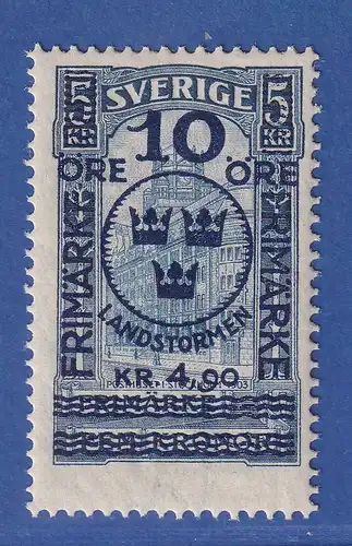 Schweden 1916 Landsturm Höchstwert 10Ö + 4,90 Kr.  Mi.-Nr. 96 postfrisch **
