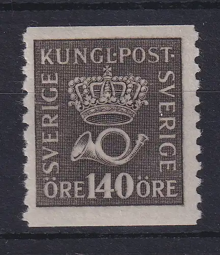 Schweden 1920 Freim. Krone und Posthorn 140 Öre , Mi.-Nr. 136AZ ungebraucht *