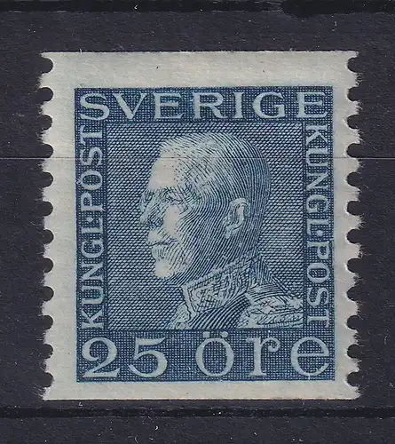 Schweden 1921 Freimarke Gustav V. 25 Öre blau  Mi.-Nr. 175 I WA ungebraucht *
