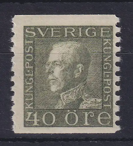 Schweden 1921 Freimarke Gustav V. 40 Öre oliv Mi.-Nr. 192 I I WA postfrisch **
