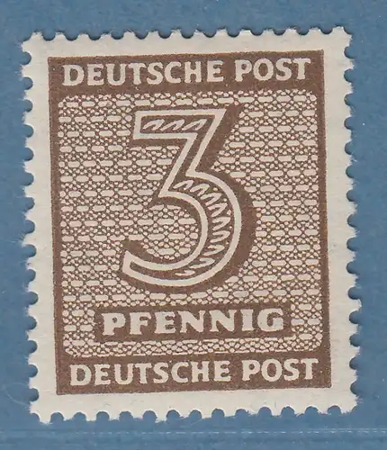 SBZ Westsachsen 1945 Ziffer 3Pfg Mi.-Nr. 126 Ywb ** gepr. STRÖH BPP