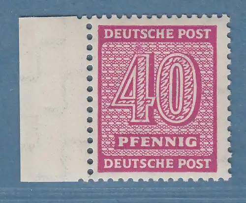 SBZ West-Sachsen 1945 40Pfg lebhaftrotlila Mi.-Nr. 136Xwc ** geprüft STRÖH BPP