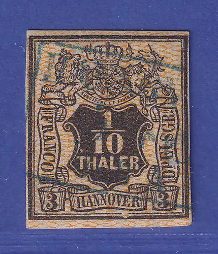 Hannover 1855 Wertziffer 1/10 Taler  Mi.-Nr. 7 a  gestempelt 