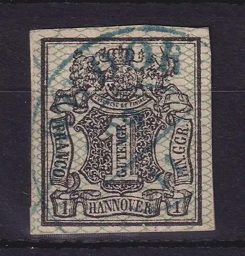 Hannover 1856/57 Wertziffer 1 Gutegroschen  Mi.-Nr. 9  gestempelt