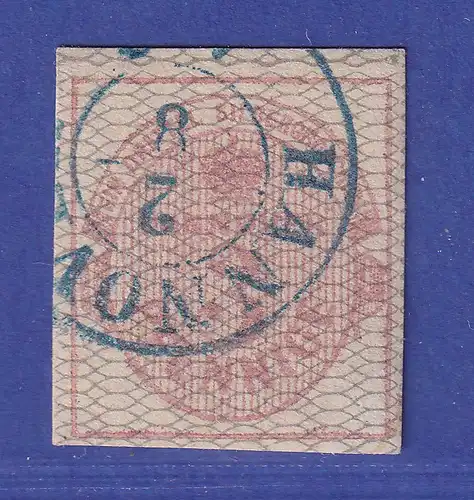 Hannover 1856/57 Wertziffer 3 Pfennige Mi.-Nr. 8 b  O HANNOVER gepr. PFENNINGER