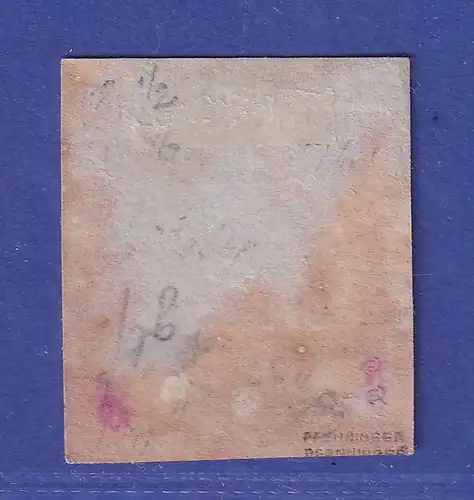 Hannover 1856/57 Wertziffer 3 Pfennige Mi.-Nr. 8 b  O HANNOVER gepr. PFENNINGER