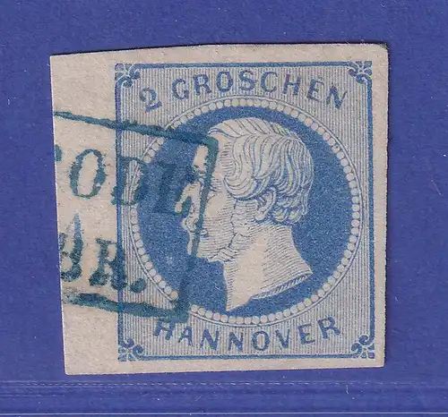 Hannover 1859 Georg V. 2 Groschen Mi.-Nr. 15 a mit Randziffer 4 O gpr. G. Bühler