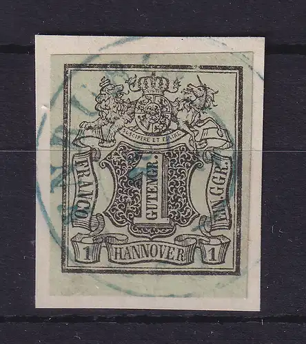 Hannover 1851 Wertziffer 1 Gutegroschen Mi.-Nr. 2 a  O CATLENBURG auf Briefstück