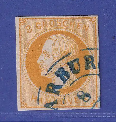 Hannover 1859 Georg V. 3 Groschen Mi.-Nr. 16 b  O HARBURG gpr. PFENNINGER